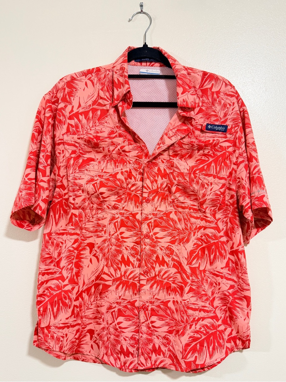 Columbia PFG Shirt Mens S Super Tamiami Button Up Omni Shade Tropical Outdoor - Picture 1 of 15